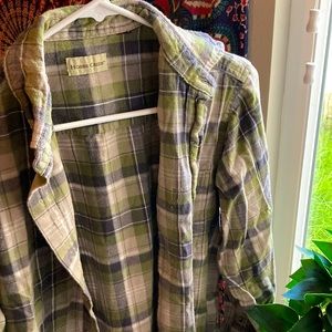 Olive green flannel vintage